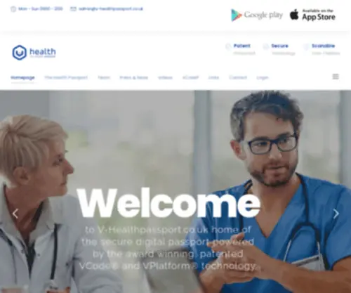 V-Healthpassport.co.uk(V-Health Passport the Test & Vaccine Agnostic Health Passport System) Screenshot