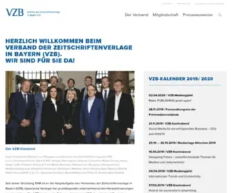 V-Z-B.de(Willkommen beim Verband der Zeitschriftenverlage in Bayern) Screenshot