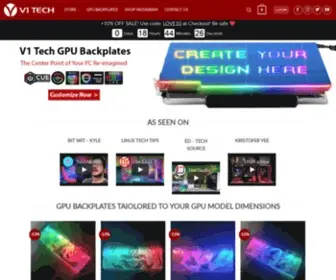 V1Tech.com(Custom PC Mod Parts) Screenshot