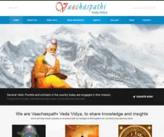 Vaachaspathi.com(Vaachaspathi Veda Vidya) Screenshot