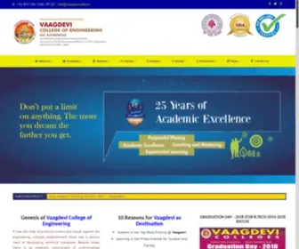 Vaagdevi.edu.in(Vaagdevi College of Engineering) Screenshot