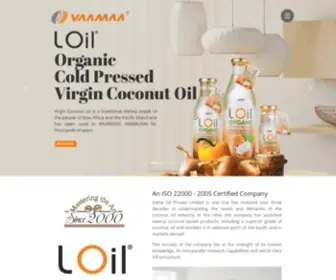 Vaamaaoils.com(Organic Coconut Oil by Vaamaa) Screenshot