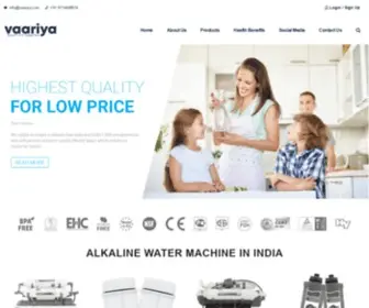 Vaariya.com(Alkaline water machine) Screenshot