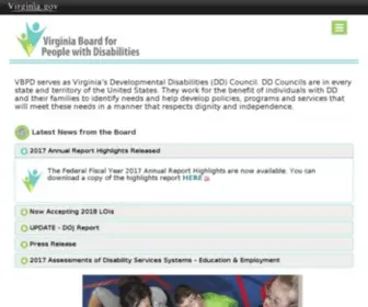 Vaboard.org(VBPD serves as Virginia's Developmental Disabilities (DD)) Screenshot