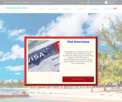 Vacacionesreps.com(Agencia de viajes) Screenshot
