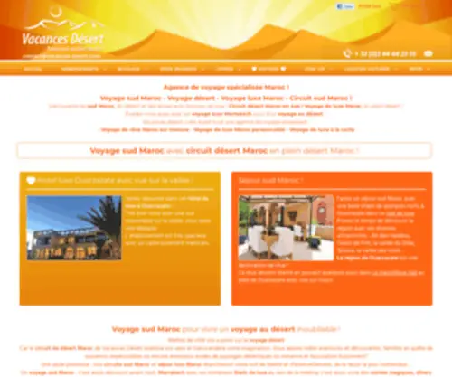 Vacances-Desert.com(Voyage sud Maroc) Screenshot
