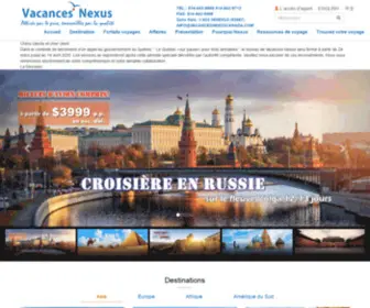 Vacancesnexuscanada.com(Vacances Nexus INC) Screenshot