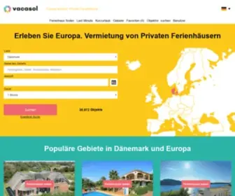 Vacasol.de(Vermietung von Privaten Ferienhäusern) Screenshot