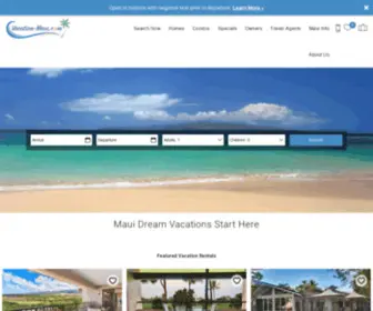 Vacation-Maui.com(Maui Vacation Rentals) Screenshot