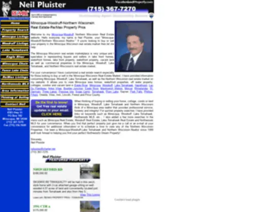 Vacationlandproperty.com(Minocqua Wisconsin real estate) Screenshot