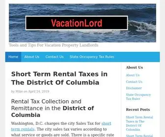 Vacationlord.com(Tools and Tips For Vacation Property Landlords) Screenshot