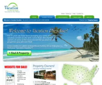 Vacationparadise.com(Vacation Paradise Vacation Home Rentals for Rent by Owners) Screenshot