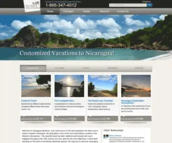 Vacationsnicaragua.com(Discover Nicaragua) Screenshot