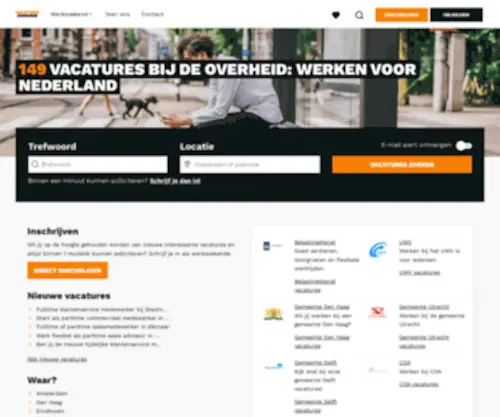 Vacatures-Overheid-Online.nl(Vind vacatures bij de overheid) Screenshot
