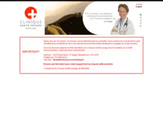 Vaccin.ca(CLINIQUE SANTE VOYAGE DE MONTREAL) Screenshot