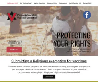 Vaccineeducation.org(PAVE Vaccine Education Site) Screenshot