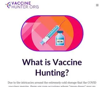 Vaccinehunter.org(Find your COVID 19 Vaccine Hunting Group) Screenshot