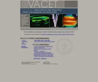 Vacet.org(The Visualization and Analytics Center for Enabling Technologies (VACET)) Screenshot