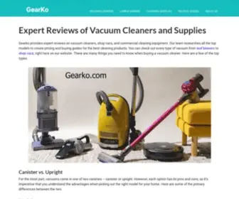 VacGeek.com(The Ultimate Guide to Buying a Vacuum Cleaner) Screenshot