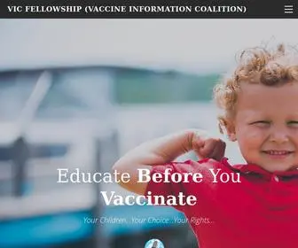 Vacinfo.org(VIC FELLOWSHIP (VACCINE INFORMATION COALITION)) Screenshot