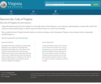 Vacode.org(Virginia Decoded) Screenshot