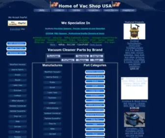 Vacshopusa.com(Vacuum Cleaners Household Commercial HEPA Central Back pack Wet Dry) Screenshot