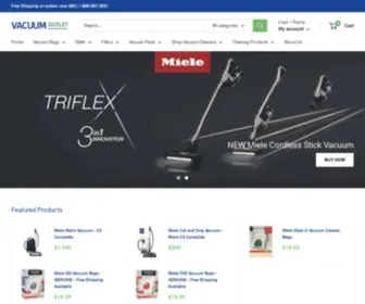 Vacuum-Outlet.com(Miele Vacuum Cleaners) Screenshot