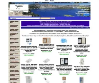 Vacuumbags.com(A-Z Vacuum Cleaner Bags) Screenshot