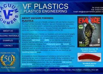 Vacuumformers.co.uk(About Vacuum Former Plastics) Screenshot