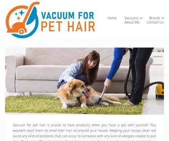 Vacuumforpethair.com(Best Vacuum For Pet Hair) Screenshot