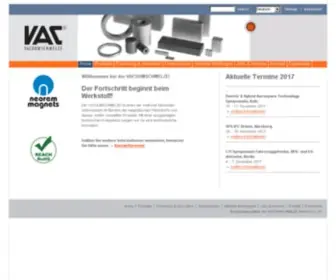 Vacuumschmelze.de(Advanced Magnetic Solutions) Screenshot