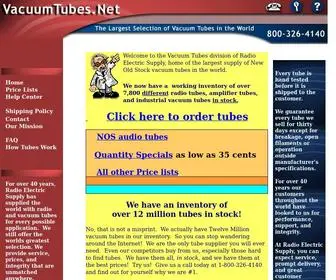 Vacuumtubes.net(Vacuum Tubes Radio Tubes) Screenshot