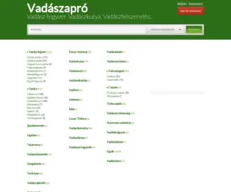 Vadaszapro.eu(Vadászapró) Screenshot