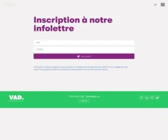 Vad.qc.ca(Design intérieur commercial et corporatif) Screenshot