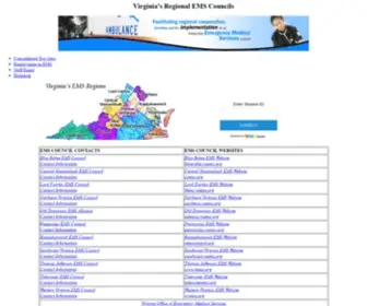 Vaems.org(Virginia's Regional EMS Councils) Screenshot