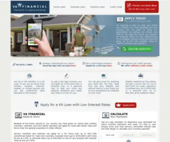 Vafinancial.com(Home, Business, & Personal Loans for Veterans) Screenshot