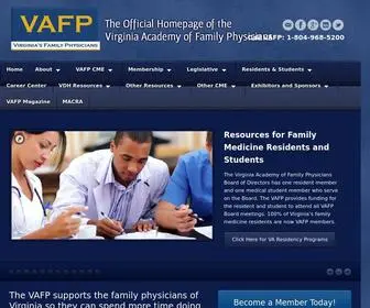 Vafp.org(The Official Homepage of the Virginia Academy of Family Physicians) Screenshot