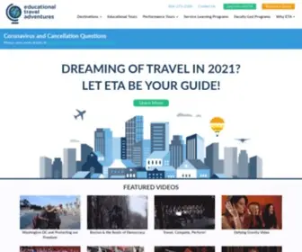 Vagabondtours.com(Educational Travel Adventures) Screenshot