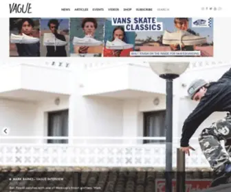 Vaguemag.com(Vague Skate Mag) Screenshot