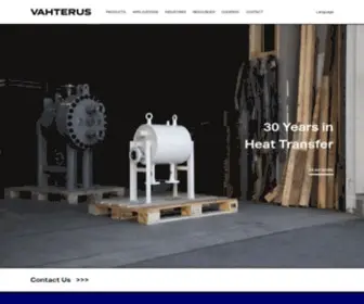 Vahterus.com(Custom-made Plate & Shell Heat Exchanger Solution) Screenshot
