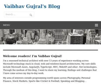 Vaibhavgujral.com(Vaibhav Gujral's Blog) Screenshot