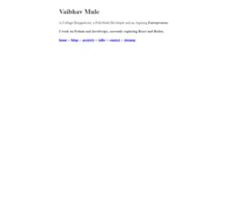 VaibhavMule.com(Vaibhav Mule Official) Screenshot