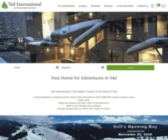 Vailinternational.com(Vail International Condominiums) Screenshot