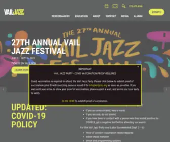 Vailjazz.org(Vail Jazz Foundation) Screenshot