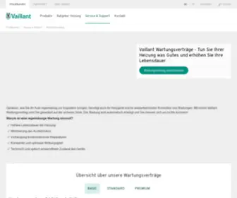 Vaillant-Service.ch(Vaillant Wartungsverträge) Screenshot