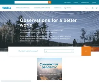 Vaisala.com(A global leader in environmental and industrial measurement) Screenshot