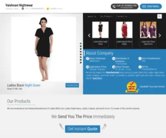 Vaishnavinightwear.com(Vaishnavi Nightwear) Screenshot