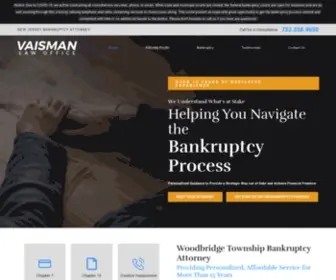 Vaismanlaw.com(Woodbridge Township Bankruptcy Lawyer) Screenshot