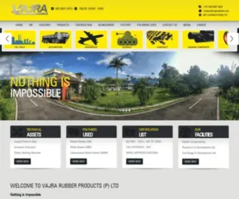Vajrarubber.com(Vajra Rubber Products (p)) Screenshot