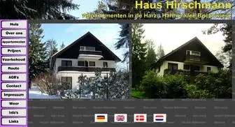 Vakantieappartementen-Harz.com(Haus Hirschmann) Screenshot